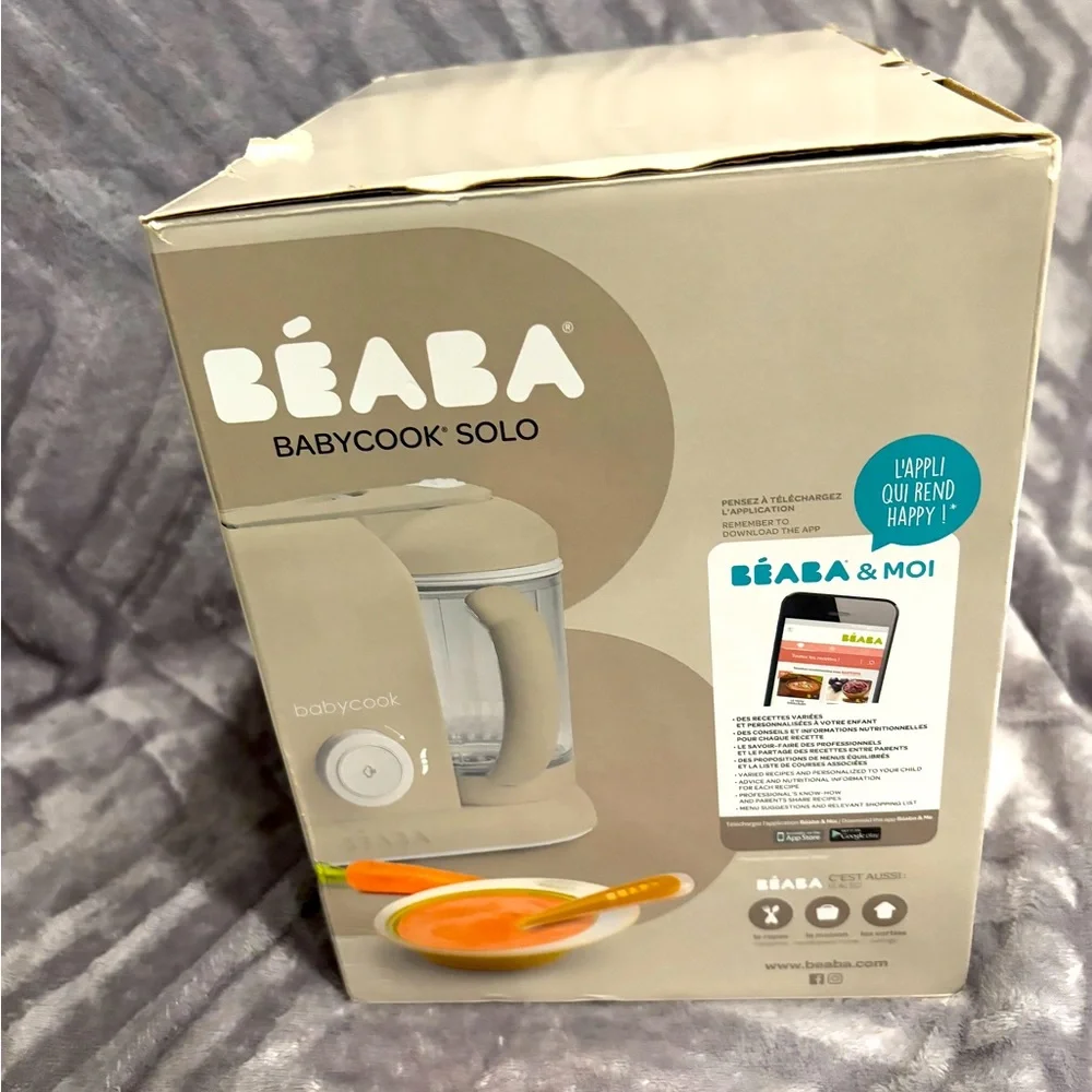 BEABA Babycook Solo 4 in 1 Baby Food‎ Maker, Baby Food Processor, Steam Cook,